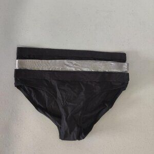 OPEN BOX Puma Women's 3 Pack Lowrider Athletic Panties Black Gray Sz S $50 1C414